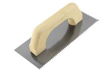 GLUE SPEADER - ISOCELE TEETH - SPANISH-STYLE WOODEN HANDLE thumbnail